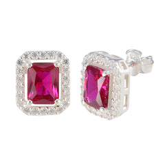 Ruby-CZ-Middle-Eastern-Micaela-multiple-Stud-Red-Silver-Earring