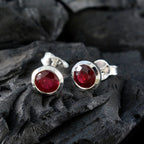 Ruby-CZ-American-Micaela-Solitaire-Stud-Red-92.5-Silver-Earring