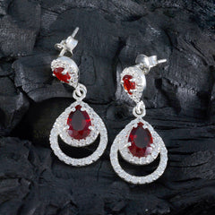 Ruby-CZ-German-Ying-multiple-Stud-Red-925-Silver-Earring