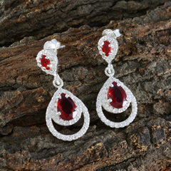 Ruby-CZ-German-Ying-multiple-Stud-Red-925-Silver-Earring