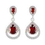 Ruby-CZ-German-Ying-multiple-Stud-Red-925-Silver-Earring
