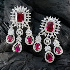 Ruby-CZ-Indian-Ayesha-multiple-Stud-Red-Silver-Earring