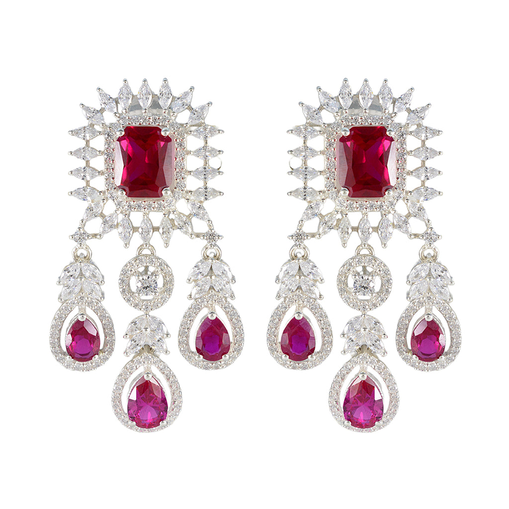 Ruby-CZ-Indian-Ayesha-multiple-Stud-Red-Silver-Earring