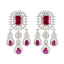 Ruby-CZ-Indian-Ayesha-multiple-Stud-Red-Silver-Earring
