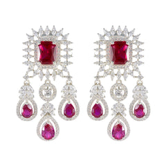 Ruby-CZ-Indian-Ayesha-multiple-Stud-Red-Silver-Earring