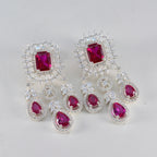 Ruby-CZ-Indian-Ayesha-multiple-Stud-Red-Silver-Earring