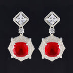 Ruby-CZ-Indian-Dewi-multiple-Stud-Red-Sterling-Silver-Earring