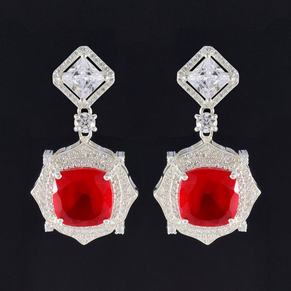 Ruby-CZ-Indian-Dewi-multiple-Stud-Red-Sterling-Silver-Earring