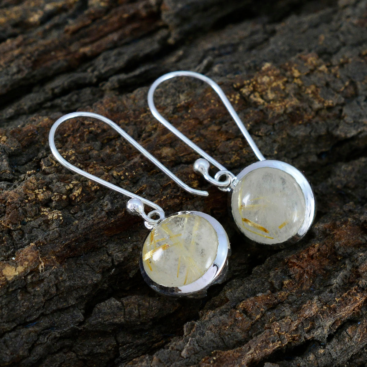 Rutile-Quartz-German-Eleanor-multiple-Dangle-Yellow-Sterling-Silver-Earring