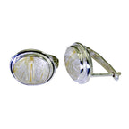 Rutile-Quartz-African-Ana-Solitaire-Stud-Yellow-925-Silver-Earring