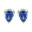 Blue-Sapphire-cz-German-Seo-yeon-Solitaire-Stud-Blue-Sterling-Silver-Earring