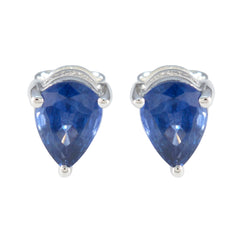 Blue-Sapphire-cz-German-Seo-yeon-Solitaire-Stud-Blue-Sterling-Silver-Earring