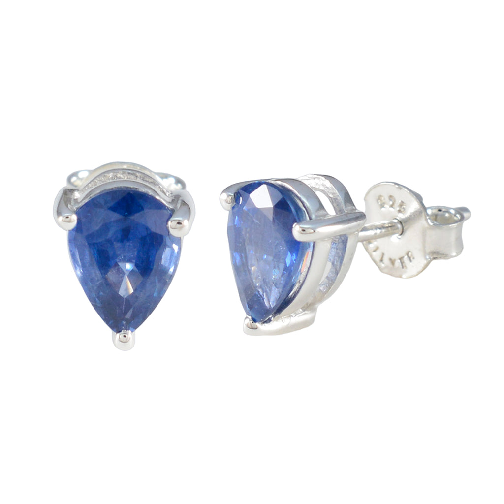 Blue-Sapphire-cz-German-Seo-yeon-Solitaire-Stud-Blue-Sterling-Silver-Earring