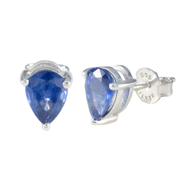 Blue-Sapphire-cz-German-Seo-yeon-Solitaire-Stud-Blue-Sterling-Silver-Earring