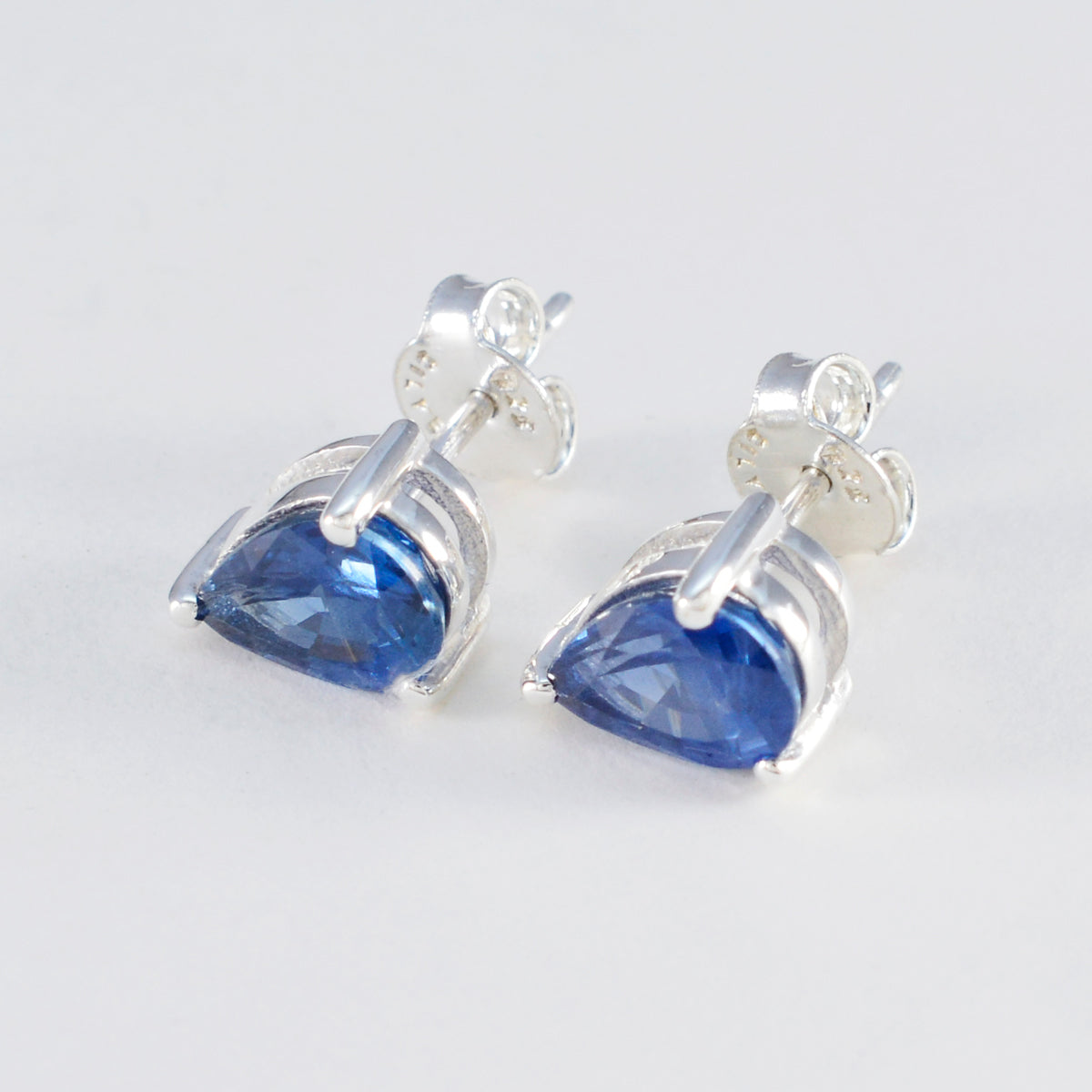 Blue-Sapphire-cz-German-Seo-yeon-Solitaire-Stud-Blue-Sterling-Silver-Earring