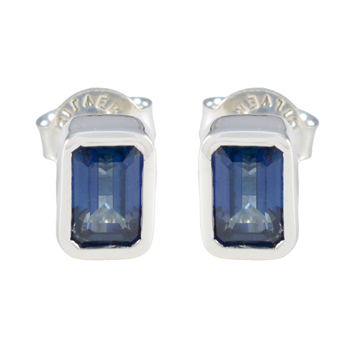 Blue-Sapphire-Australian-Natalia-Solitaire-Stud-Blue-Silver-Earring メイン画像