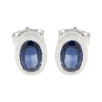 Blue-Sapphire-Russian-Rebeca-Solitaire-Stud-Blue-Sterling-Silver-Earring