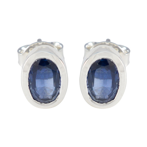 Blue-Sapphire-Russian-Rebeca-Solitaire-Stud-Blue-Sterling-Silver-Earring