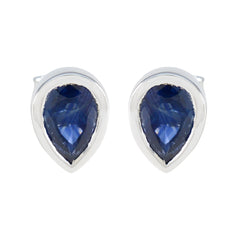 Blue-Sapphire-Moroccan-Renata-Solitaire-Stud-Blue-925-Silver-Earring