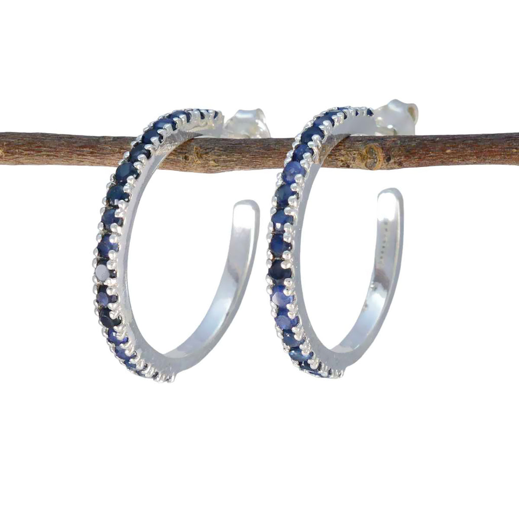 Blue-Sapphire-Mexican-Seo-yeon-multiple-Stud-Blue-925-Silver-Earring