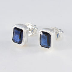 Blue-Sapphire-Mexican-Milagros-Solitaire-Stud-Blue-925-Sterling-Silver-Earring
