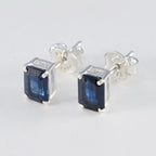 Blue-Sapphire-French-Patricia-Solitaire-Stud-Blue-92.5-Silver-Earring