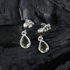 Smoky-Quartz-Korean-Yasmin-Solitaire-Stud-Brown-Silver-Earring