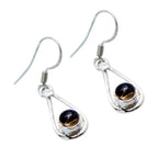 Smoky-Quartz-Korean-Jia-multiple-Dangle-Brown-92.5-Silver-Earring