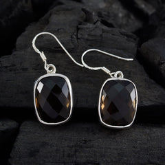 Smoky-Quartz-Australian-Yasmine-multiple-Dangle-Brown-Sterling-Silver-Earring