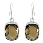 Smoky-Quartz-Australian-Yasmine-multiple-Dangle-Brown-Sterling-Silver-Earring
