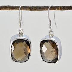 Smoky-Quartz-Australian-Yasmine-multiple-Dangle-Brown-Sterling-Silver-Earring