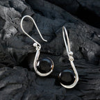 Smoky-Quartz-French-Aiko-Solitaire-Dangle-Brown-92.5-Silver-Earring