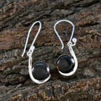 Smoky-Quartz-French-Aiko-Solitaire-Dangle-Brown-92.5-Silver-Earring