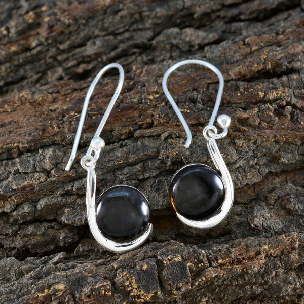 Smoky-Quartz-French-Aiko-Solitaire-Dangle-Brown-92.5-Silver-Earring
