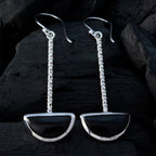 Smoky-Quartz-African-Chen-Solitaire-Dangle-Brown-Silver-Earring