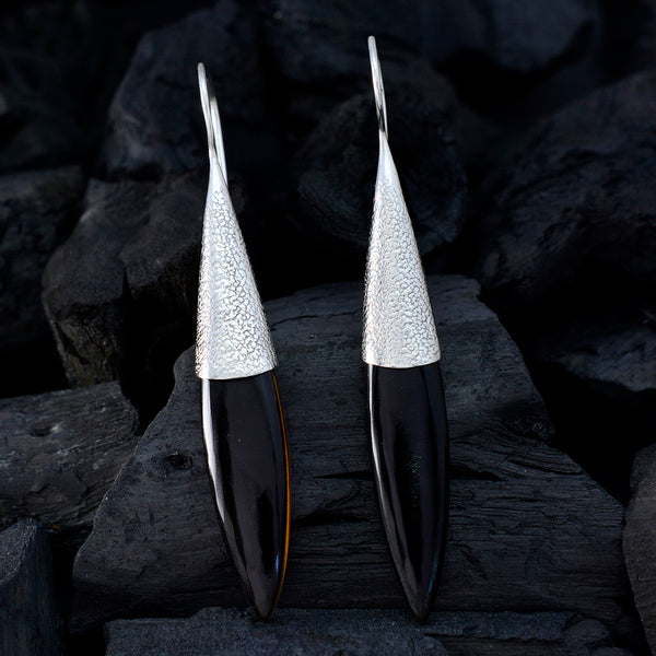 Smoky-Quartz-Egyptian-Li-Lee-Solitaire-Dangle-Brown-Sterling-Silver-Earring