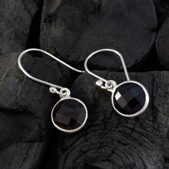 Smoky-Quartz-Egyptian-Ha-eun-multiple-Dangle-Brown-Sterling-Silver-Earring