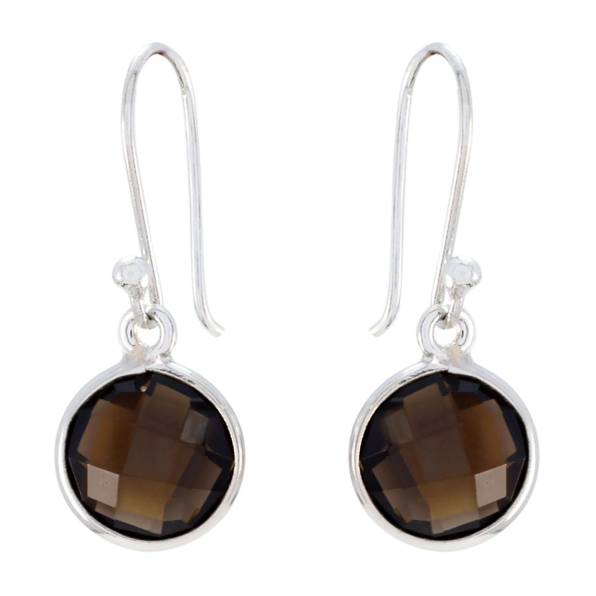 Smoky-Quartz-Egyptian-Ha-eun-multiple-Dangle-Brown-Sterling-Silver-Earring