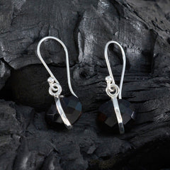 Smoky-Quartz-Moroccan-Luna-Solitaire-Dangle-Brown-925-Sterling-Silver-Earring