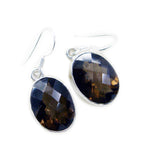 Smoky-Quartz-American-Hana-multiple-Dangle-Brown-Sterling-Silver-Earring