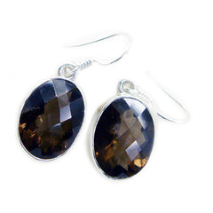 Smoky-Quartz-American-Hana-multiple-Dangle-Brown-Sterling-Silver-Earring