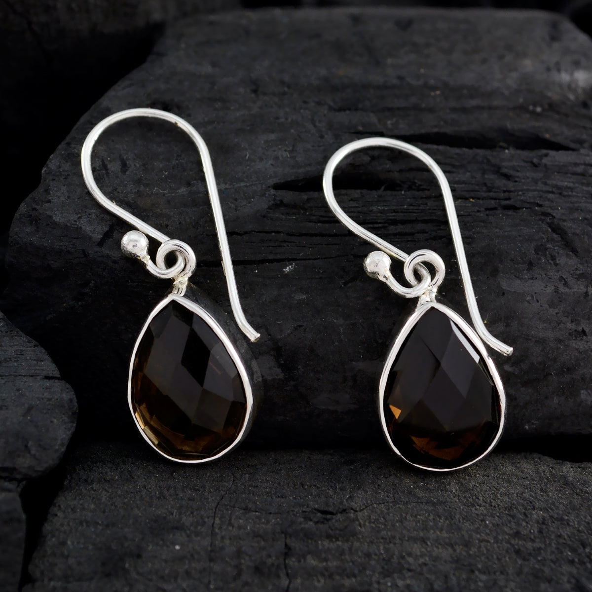 Smoky-Quartz-Latin-American-Isabella-multiple-Dangle-Brown-Sterling-Silver-Earring