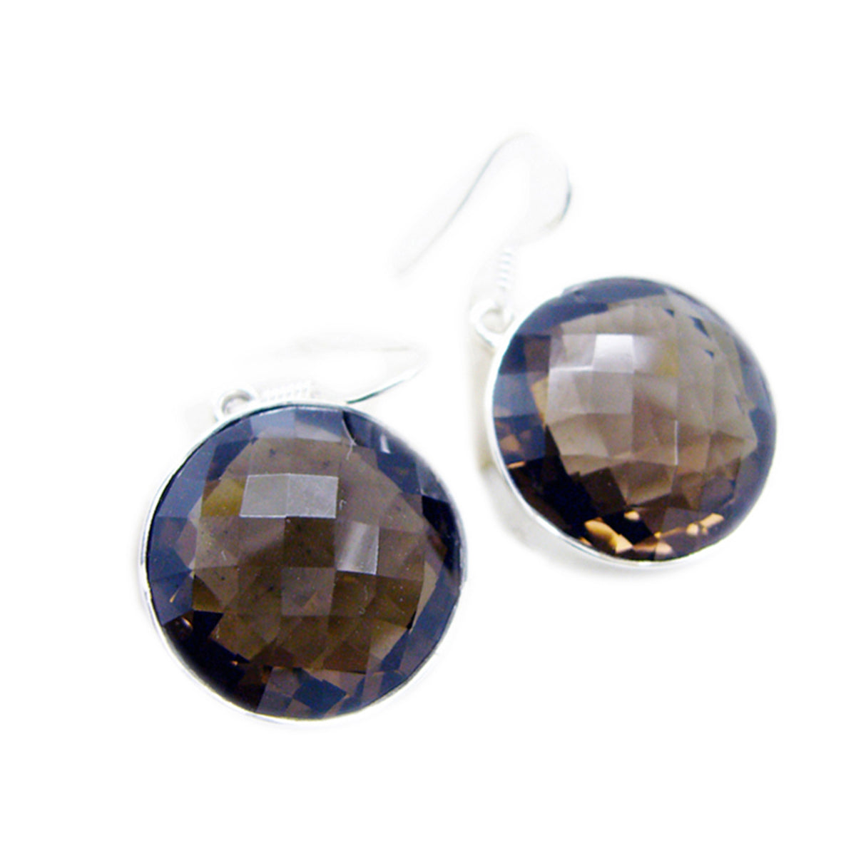 Smoky-Quartz-Korean-Haruka-multiple-Dangle-Brown-925-Silver-Earring