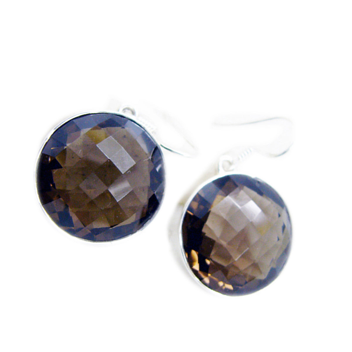 Smoky-Quartz-Korean-Haruka-multiple-Dangle-Brown-925-Silver-Earring