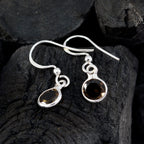 Smoky-Quartz-Australian-Jiwoo-multiple-Dangle-Brown-925-Silver-Earring