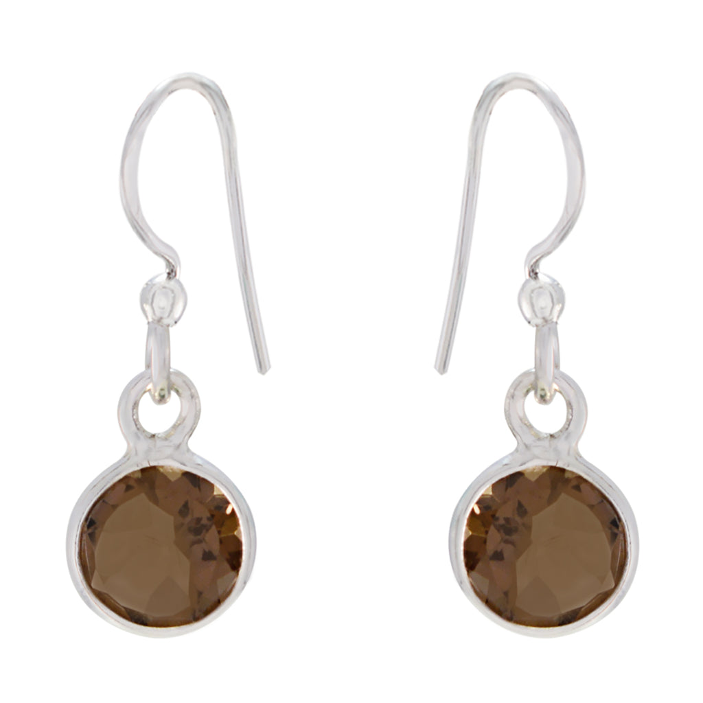 Smoky-Quartz-Australian-Jiwoo-multiple-Dangle-Brown-925-Silver-Earring