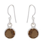 Smoky-Quartz-Australian-Jiwoo-multiple-Dangle-Brown-925-Silver-Earring