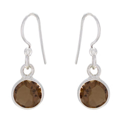 Smoky-Quartz-Australian-Jiwoo-multiple-Dangle-Brown-925-Silver-Earring