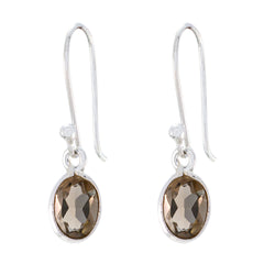 Smoky-Quartz-Italian-Anna-multiple-Dangle-Brown-Sterling-Silver-Earring