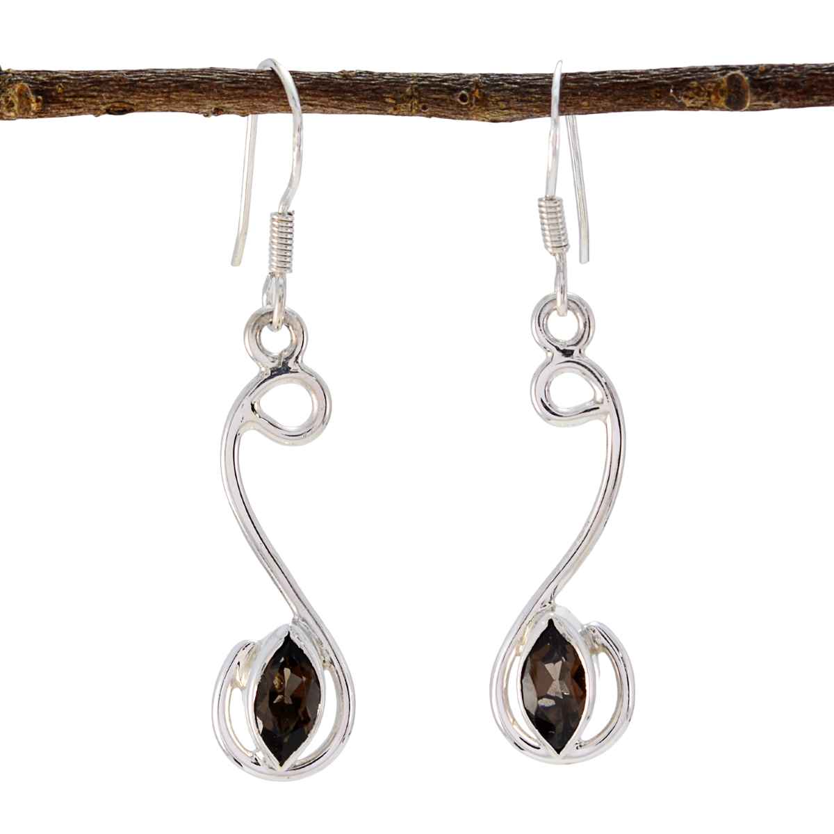 Smoky-Quartz-Mexican-Micaela-multiple-Dangle-Brown-92.5-Silver-Earring